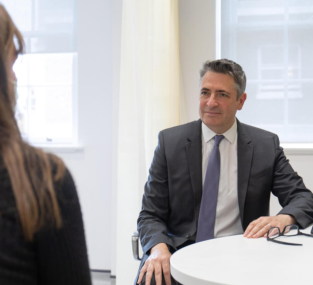 Professor Behr consults with a patient at Mayo Clinic Healthcare